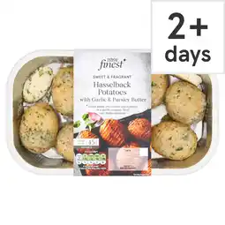 Tesco Tesco Finest Hasselback Potatoes Garlic Parsley Butter 450G offer