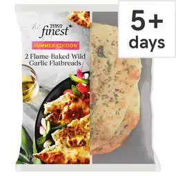 Tesco Tesco Finest Wild Garlic Flatbreads 2 pack offer