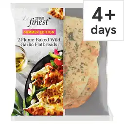 Tesco Tesco Finest Wild Garlic Flatbreads 2 pack offer