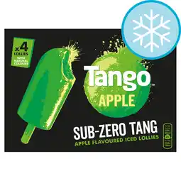 Tesco Tango Sub-Zero Tang Apple Flavoured Iced Lollies 4 x 70ml offer
