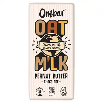 Tesco Ombar Oat M'lk Peanut Butter chocolate bar 70g offer