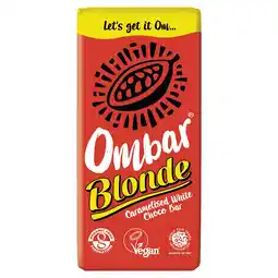 Tesco Ombar Blonde Caramelised white Choco Bar 70g offer