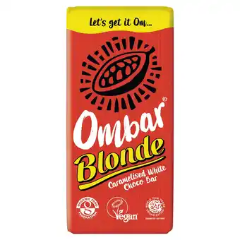 Tesco Ombar Blonde Caramelised white Choco Bar 70g offer
