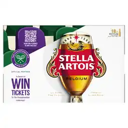 Tesco Stella Artois Belgium Premium Lager Beer Bottles 18 x 330ml offer