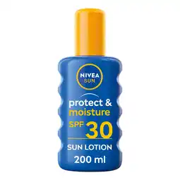 Tesco NIVEA SUN Protect & Moisture Sun Lotion SPF30 200ml offer