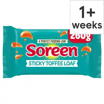 Tesco Soreen Sticky Toffee Loaf 260g offer