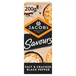 Tesco Jacob's Savours Bakes - Salt & Cracked Black Pepper 200g offer