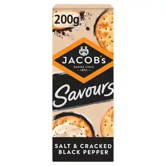 Tesco Jacob's Savours Bakes - Salt & Cracked Black Pepper 200g offer