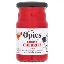 Tesco Opies Cocktail Cherries Maraschino 225G offer