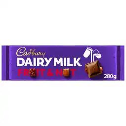 Tesco Cadbury Dairy Milk Fruit and Nut Chocolate Block 280g offer