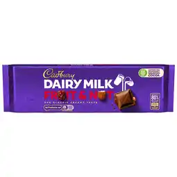 Tesco Cadbury Dairy Milk Fruit and Nut Chocolate Block 280g offer