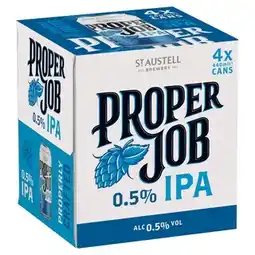 Tesco Proper Job IPA 0.5% 4x440ml offer