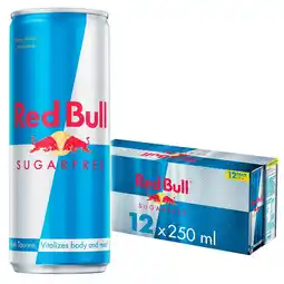 Tesco Red Bull Sugar Free Energy Drink 12 x 250ml offer