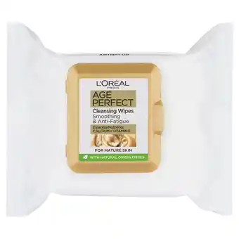 Tesco L'oreal Paris Age Perfect Cleansing Wipes 25 offer