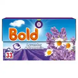 Tesco Bold All in One Washing Liquid Pods Lavender & Chamomile 33 washes 646.8g offer
