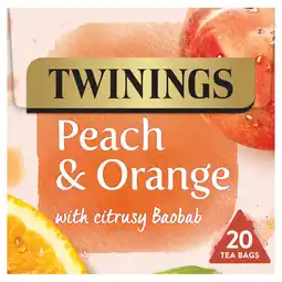 Tesco Twinings Peach & Orange 20 Teabags 40G offer