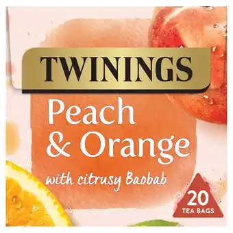Tesco Twinings Peach & Orange 20 Teabags 40G offer