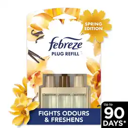 Tesco Febreze Air Freshener 3Volution Plug In Refill Vanilla & Cookie 20Ml offer