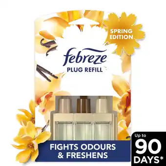 Tesco Febreze Air Freshener 3Volution Plug In Refill Vanilla & Cookie 20Ml offer