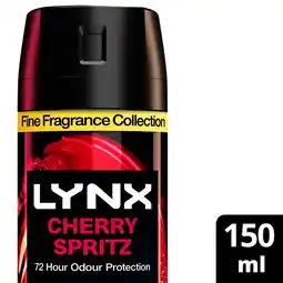 Tesco Lynx Fine Fragrance Collection Deodorant Bodyspray Cherry Spritz 150ml offer