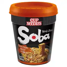 Tesco Nissin Soba Cup Sukiyaki Beef 89G offer