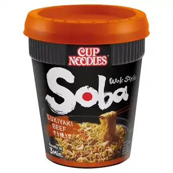 Tesco Nissin Soba Cup Sukiyaki Beef 89G offer