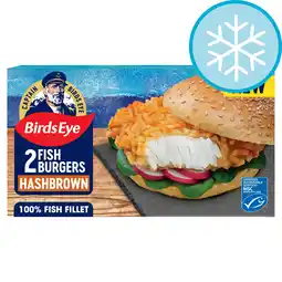 Tesco Birds Eye Fish Burgers - Hashbrown 2 Pack 227g offer
