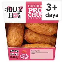Tesco The Jolly Hog Outdoor Bred Proper Chunkies Pork Cocktail Sausages 220g offer