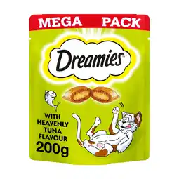 Tesco Dreamies Cat Treat Biscuits with Tuna Mega Pack 200g offer