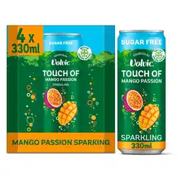 Tesco Touch of Mango Passion Sparkling Sugar Free Flavoured Water Multipack 4x330ml offer