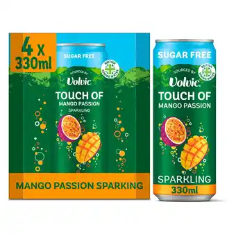 Tesco Touch of Mango Passion Sparkling Sugar Free Flavoured Water Multipack 4x330ml offer