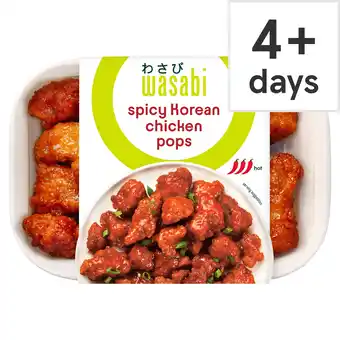 Tesco Wasabi Spicy Korean Chicken Pops 150g offer