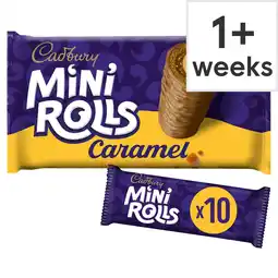 Tesco Cadbury Milk Chocolate Caramel Mini Rolls Cakes 10 pack offer