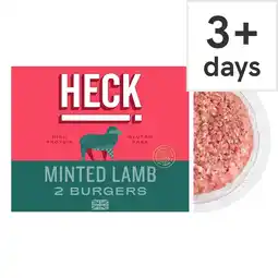 Tesco Heck Minted Lamb Burgers 2 Pack 320g offer