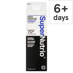 Tesco SuperNutrio High Protein Fresh Whole Milk 1l offer