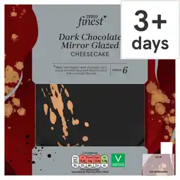 Tesco Tesco Finest Dark Chocolate Mirror Glazed Cheesecake 500g offer