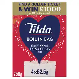 Tesco Tilda Boil In Bag Long Grain 250G offer