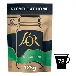 Tesco L'OR Decaf Paper Refill Instant Coffee 125G offer
