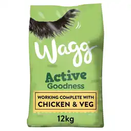 Tesco Wagg Active Goodness Chicken Dog Food 12Kg offer