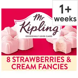 Tesco Mr Kipling Strawberries & Cream Fancies 8 Pack offer