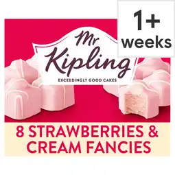 Tesco Mr Kipling Strawberries & Cream Fancies 8 Pack offer