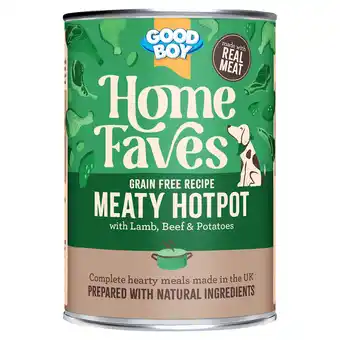 Tesco Good Boy Home Faves Grain Free Meaty Hotpot Dog Food 395g offer