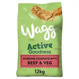 Tesco Wagg Active Goodness Beef Dog Food 12Kg offer
