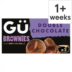 Tesco Gu Double Chocolate Brownie Dessert 2X79g offer