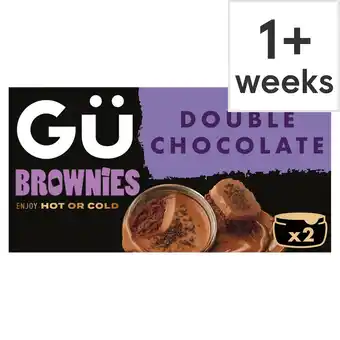 Tesco Gu Double Chocolate Brownie Dessert 2X79g offer
