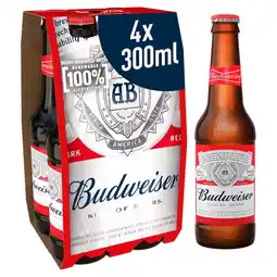 Tesco Budweiser 4X300ml offer
