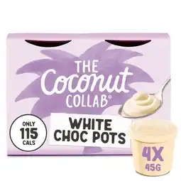 Tesco The Coconut Collab White Choc Pots 4 x 45g offer