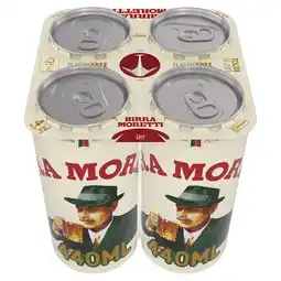 Tesco Birra Moretti Premium Lager Beer Can 4x440ml offer