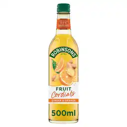 Tesco Robinsons Fruit Cordials - Ginger & Orange 500ml offer