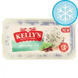 Tesco Kelly's Mint Choc Chip Cornish Ice Cream 950ml offer